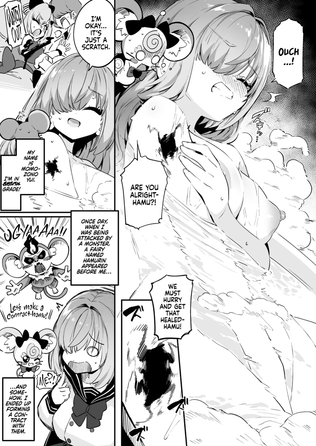 [Mannen Dokodoko Dondodoko (Tottotonero Tarou.)] Mahou Shoujo no Naoshikata (Otoshikata) Kizu o Naoseru no wa Oji-san dake!! | Healing (Breaking) a Magical Girl - Only Oji-san Can Cure Her Wounds! [English] [Xzosk]