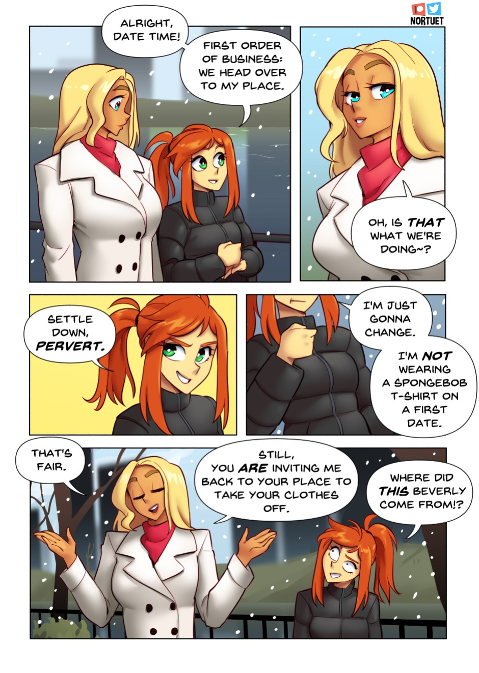 [Nortuet] Nortverse: Tara & Beverly - 4koma