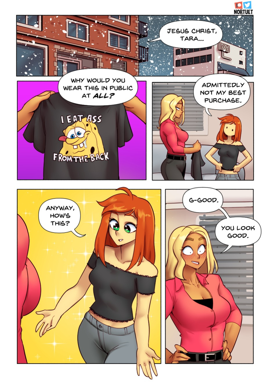 [Nortuet] Nortverse: Tara & Beverly - 4koma