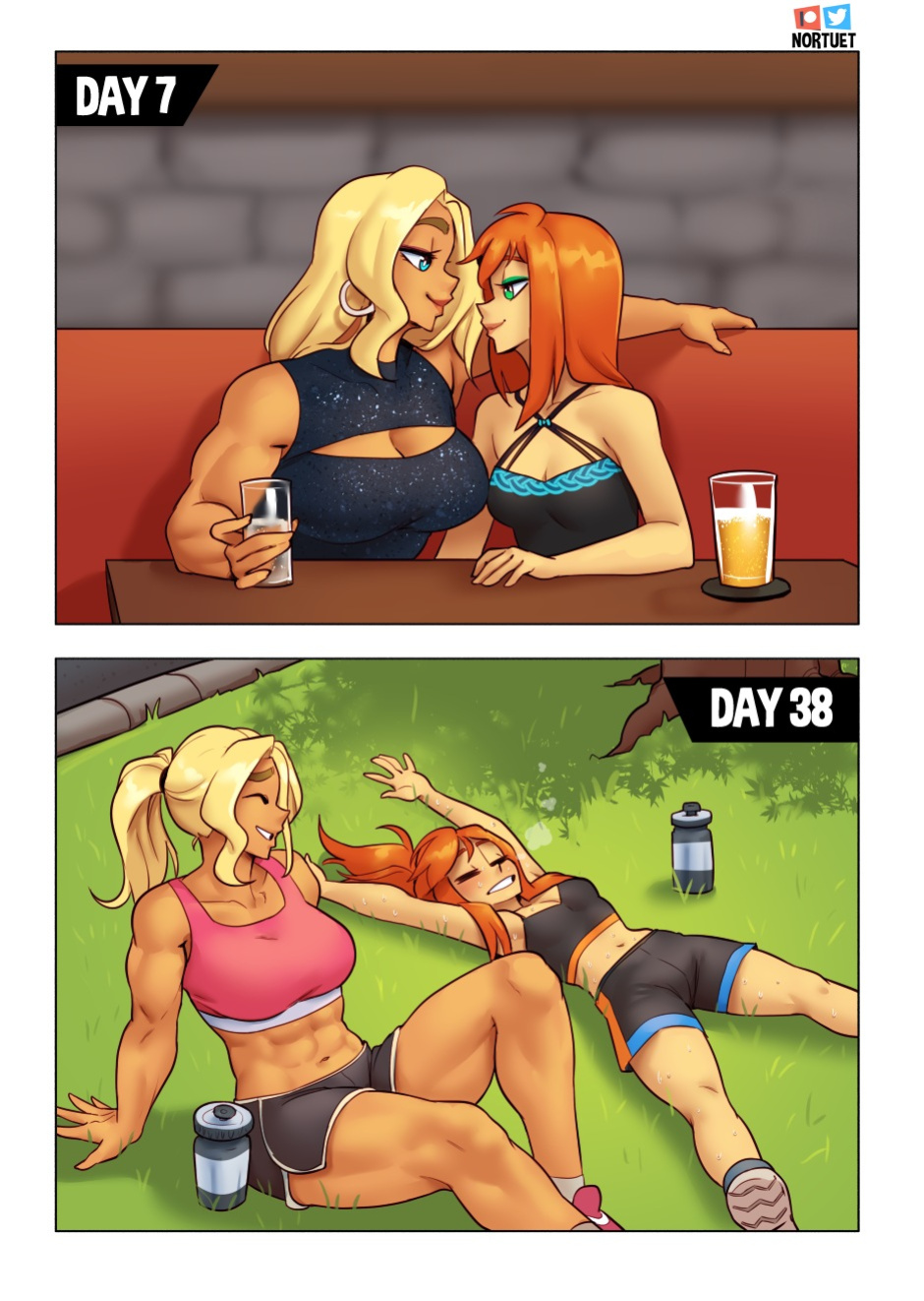 [Nortuet] Nortverse: Tara & Beverly - 4koma