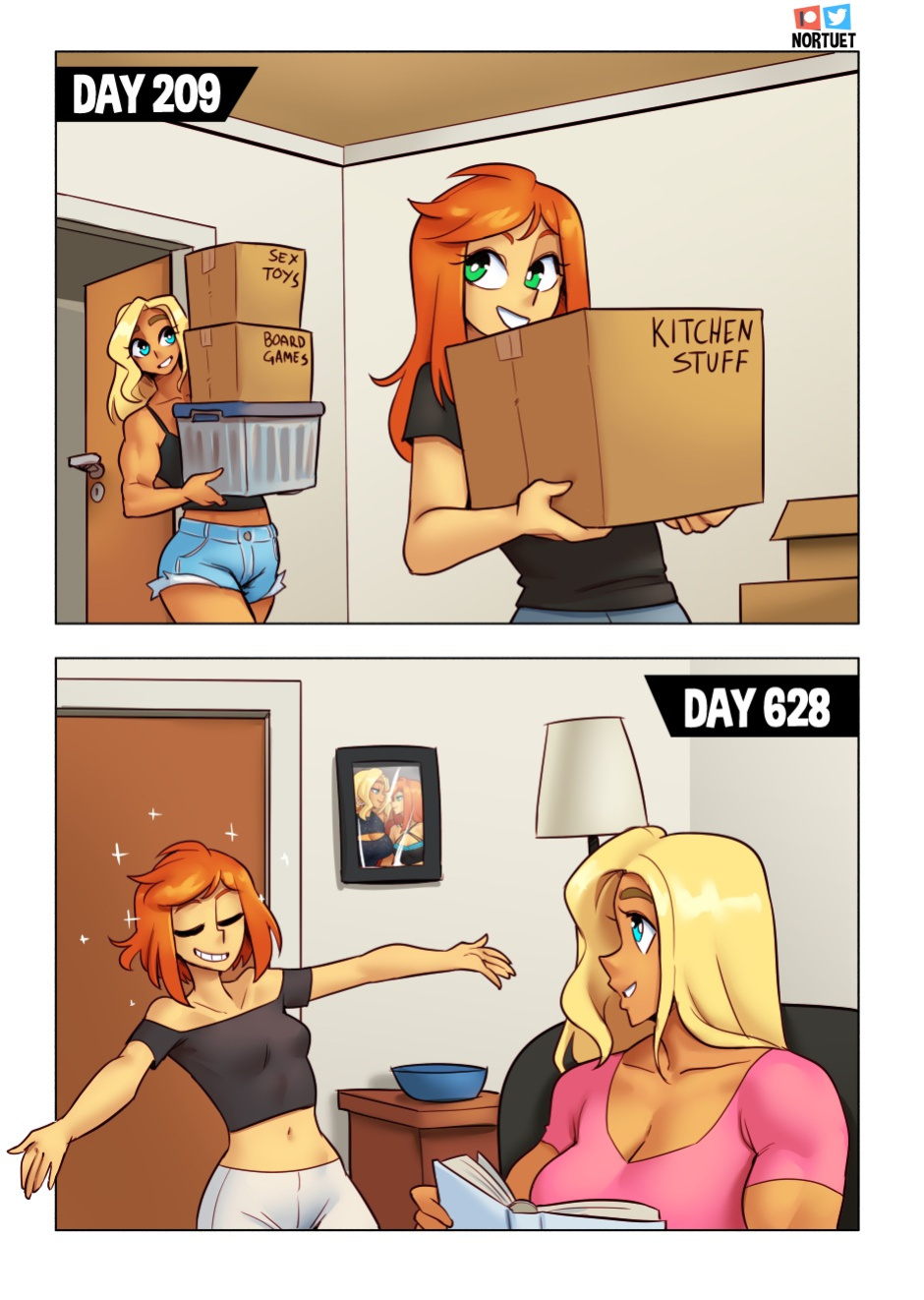 [Nortuet] Nortverse: Tara & Beverly - 4koma