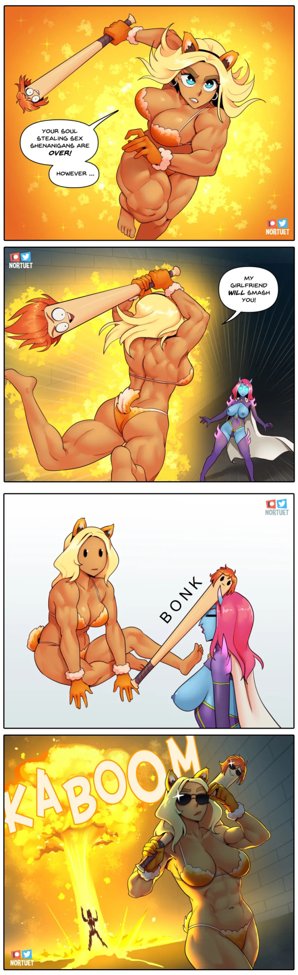 [Nortuet] Nortverse: Tara & Beverly - 4koma