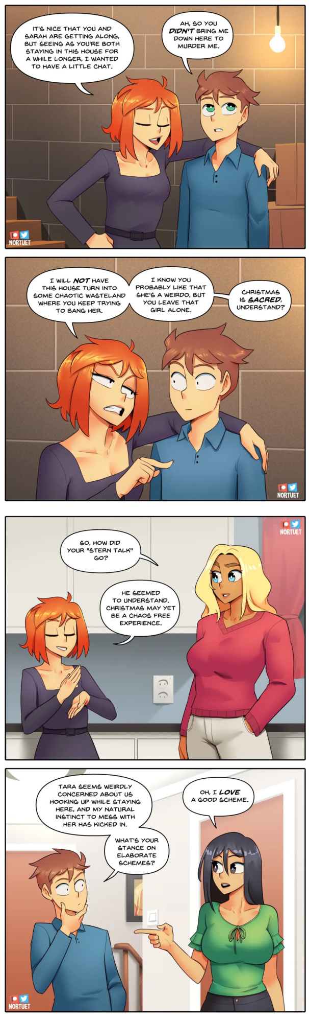 [Nortuet] Nortverse: Tara & Beverly - 4koma