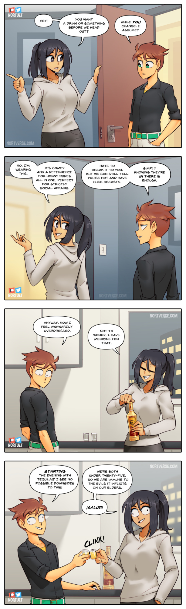 [Nortuet] Nortverse: Tara & Beverly - 4koma