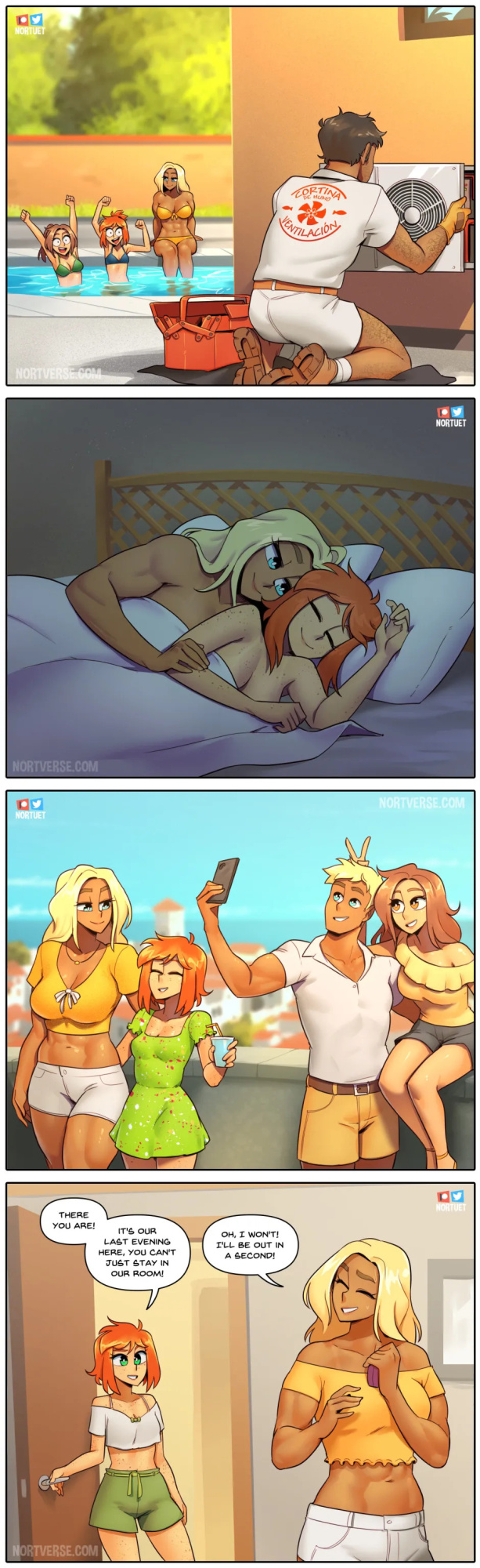[Nortuet] Nortverse: Tara & Beverly - 4koma