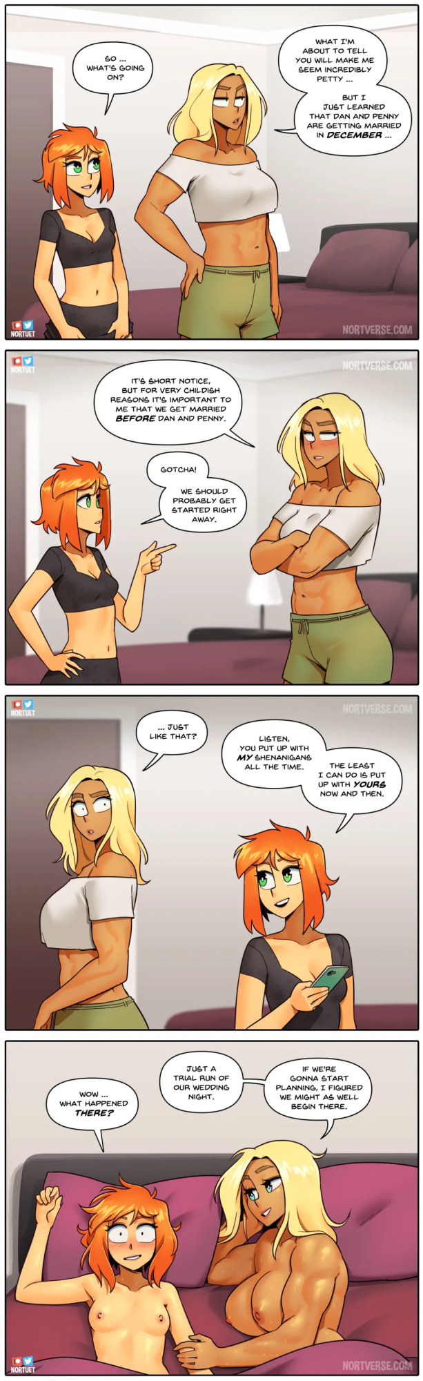 [Nortuet] Nortverse: Tara & Beverly - 4koma