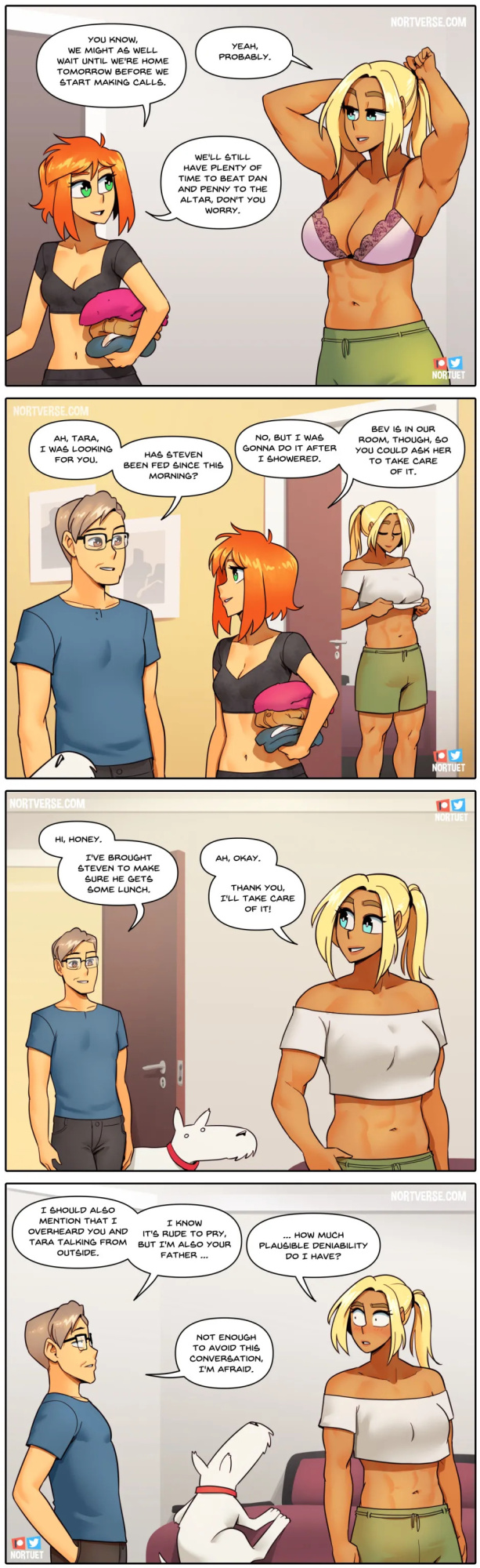 [Nortuet] Nortverse: Tara & Beverly - 4koma