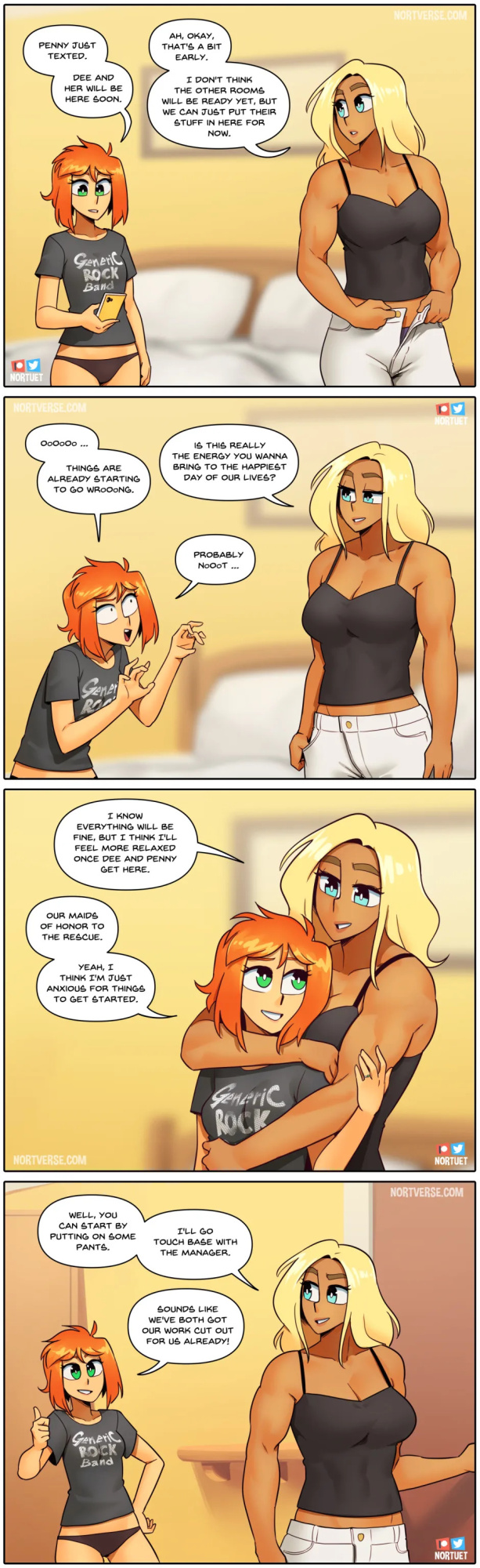 [Nortuet] Nortverse: Tara & Beverly - 4koma