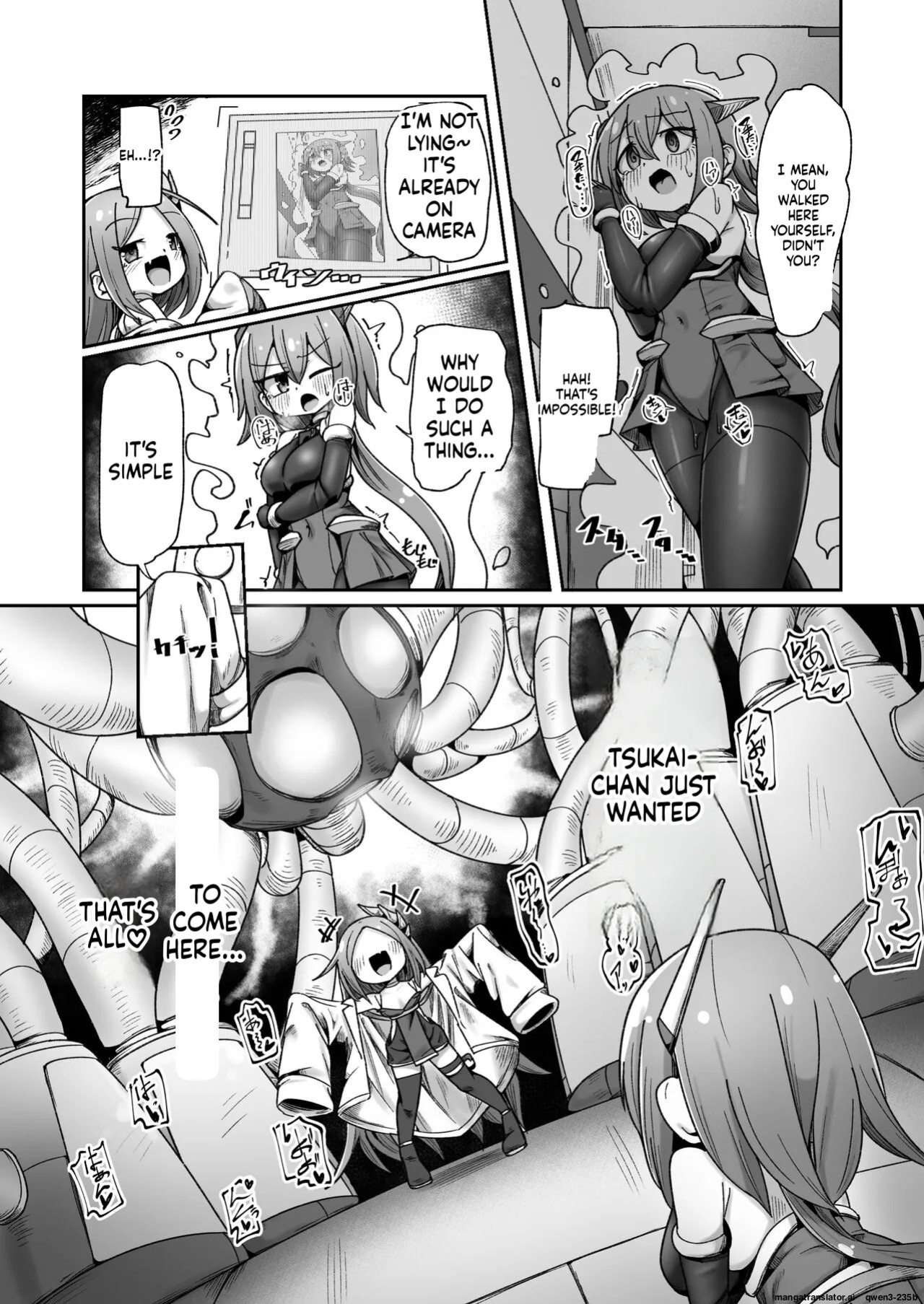 [Echie Kokufuku Aka (Monota)] Maryoku Tank Choukyou sareta Koto mo Sukkari Wasurete no Kono Ko to Teki Ajito ni Idonjau Onna Hero-chan (SCANMTL)