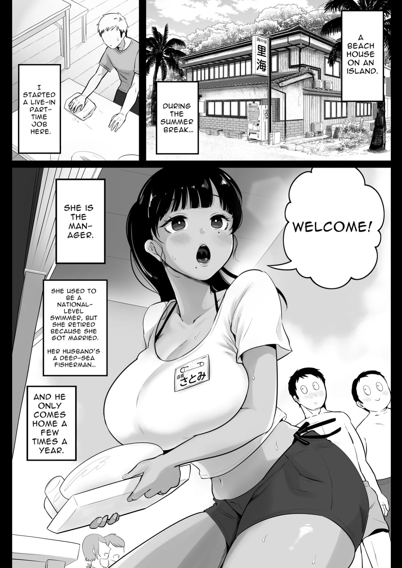 [Nezumi no Haha (Nezumi Nobo)] Umi no Ie, Hitozuma Tenchou Makanai Koubiroku | A Record Of Having Sex With A Married Woman At A Beach House [English] [Solid Rose]