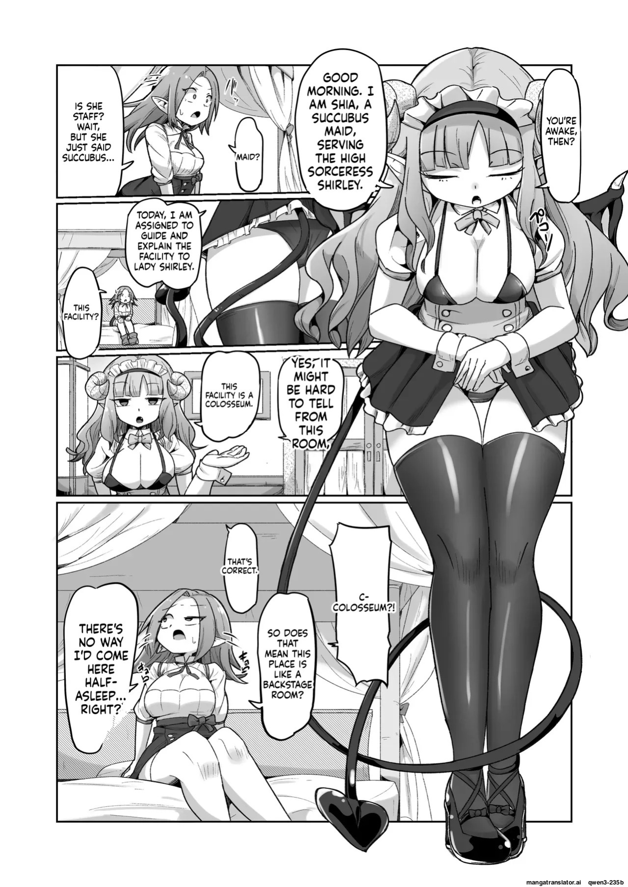 [Echie Kokufuku Aka (Monota)] Haiboku Show Colosseum 1 Kaisenme Tsuyo Tsuyo Majutsushi-chan VS Shintai Kaihatsu ga Tokuina Shou Akuma Succubus-chan (SCANMTL)