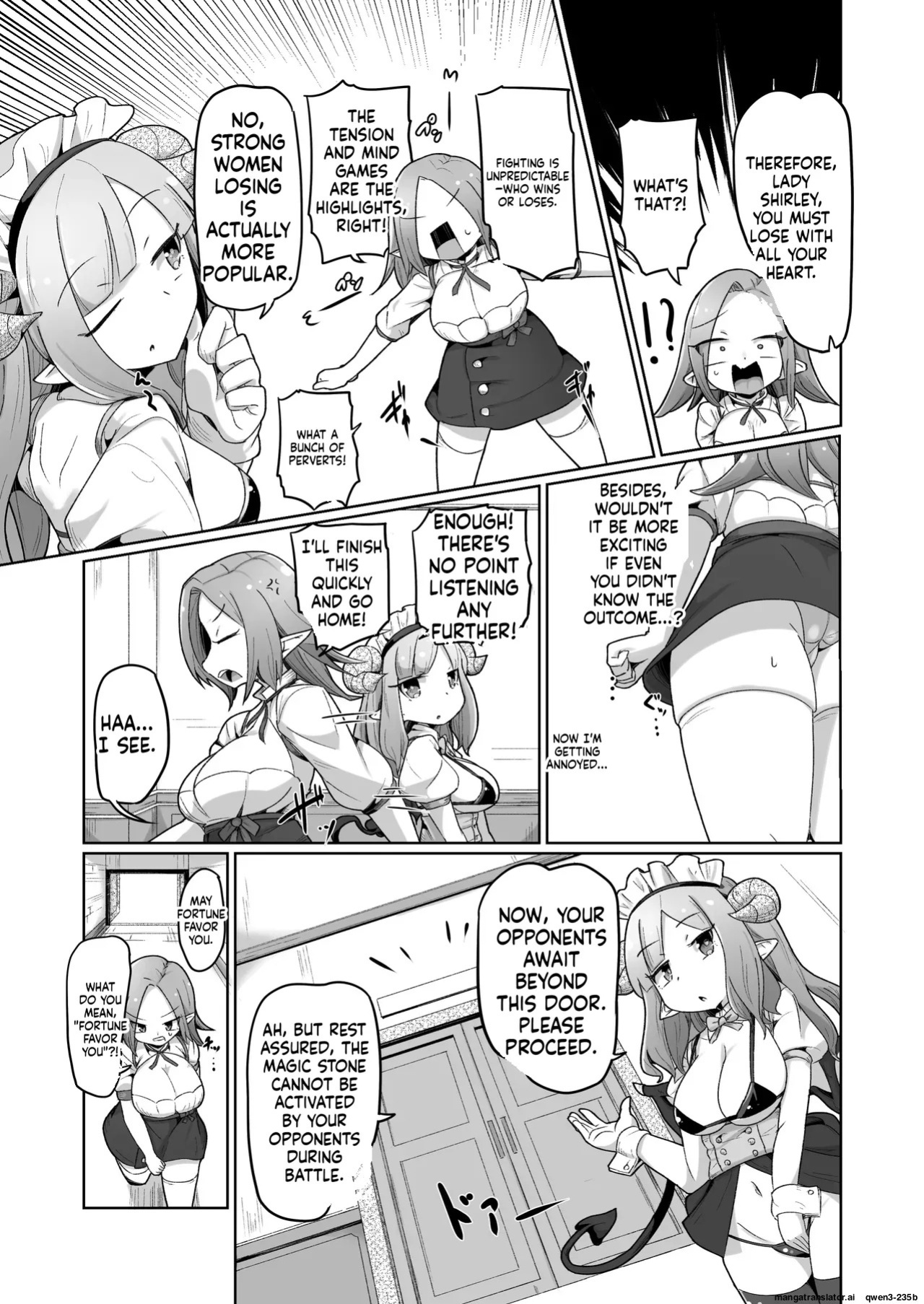 [Echie Kokufuku Aka (Monota)] Haiboku Show Colosseum 1 Kaisenme Tsuyo Tsuyo Majutsushi-chan VS Shintai Kaihatsu ga Tokuina Shou Akuma Succubus-chan (SCANMTL)