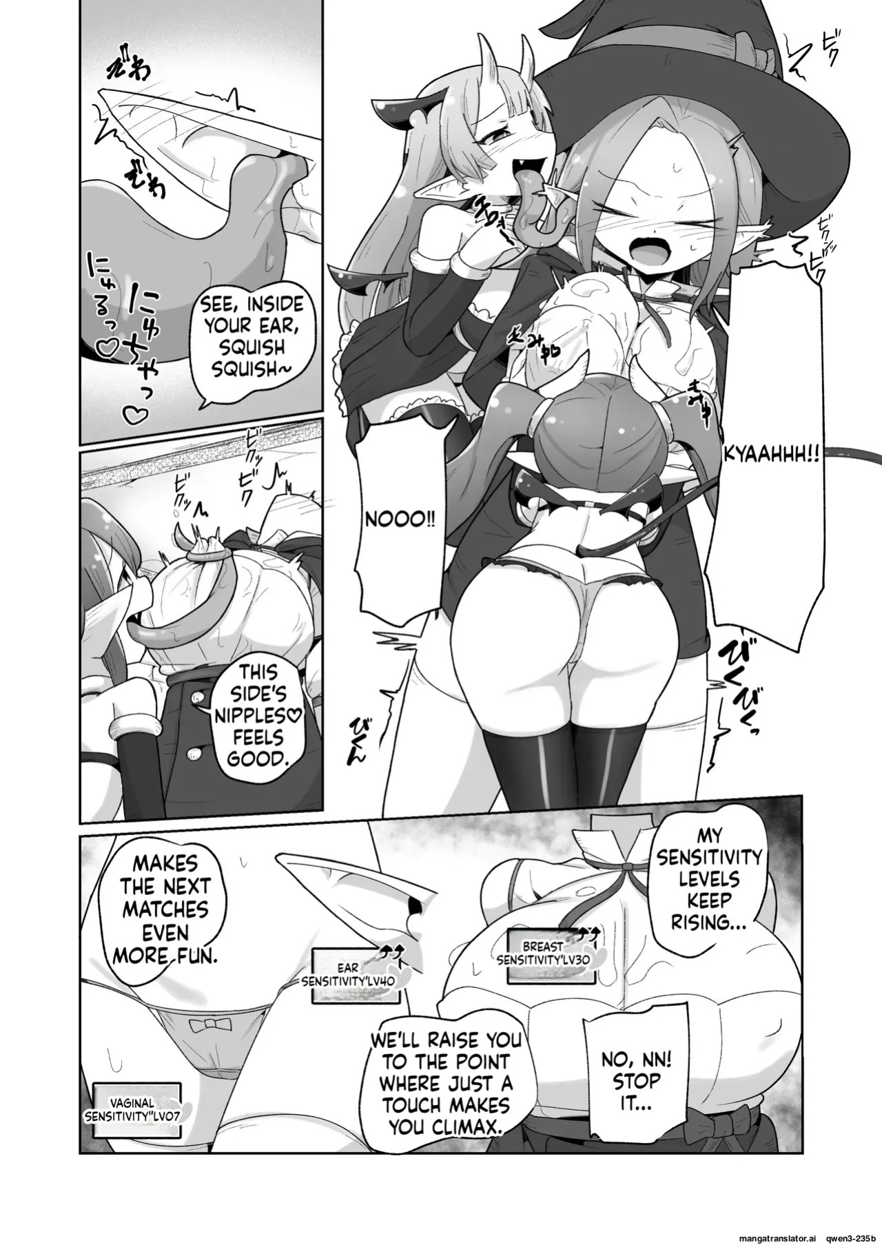 [Echie Kokufuku Aka (Monota)] Haiboku Show Colosseum 1 Kaisenme Tsuyo Tsuyo Majutsushi-chan VS Shintai Kaihatsu ga Tokuina Shou Akuma Succubus-chan (SCANMTL)