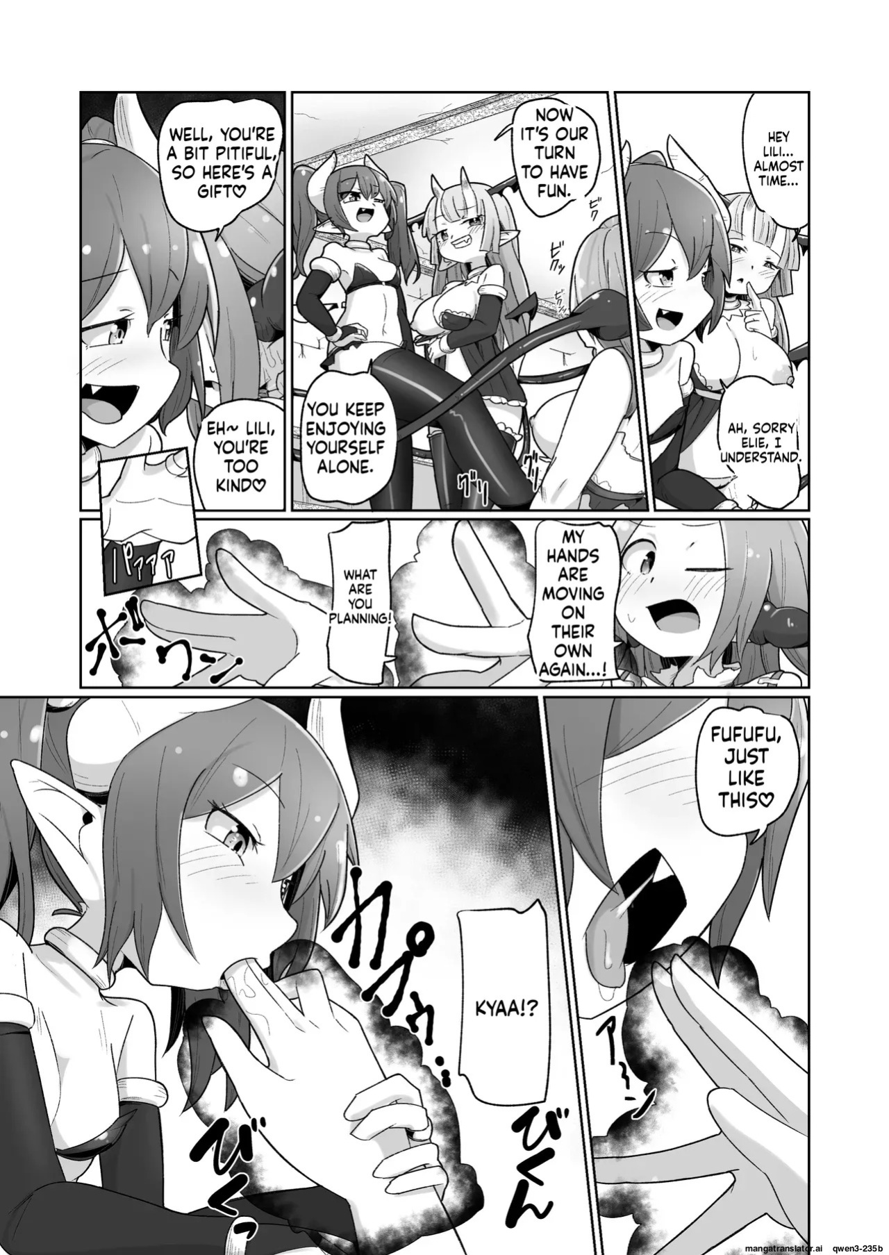 [Echie Kokufuku Aka (Monota)] Haiboku Show Colosseum 1 Kaisenme Tsuyo Tsuyo Majutsushi-chan VS Shintai Kaihatsu ga Tokuina Shou Akuma Succubus-chan (SCANMTL)