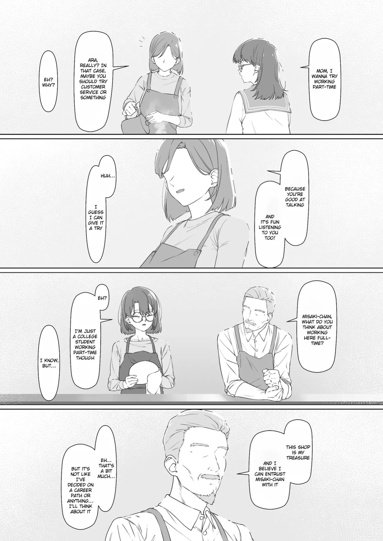 [Shiruo Gumi (Yugudora Shiruo)] My first sexual experience was with the boss of the cafe I’d been going to for 16 years [English] [Rei Scans]