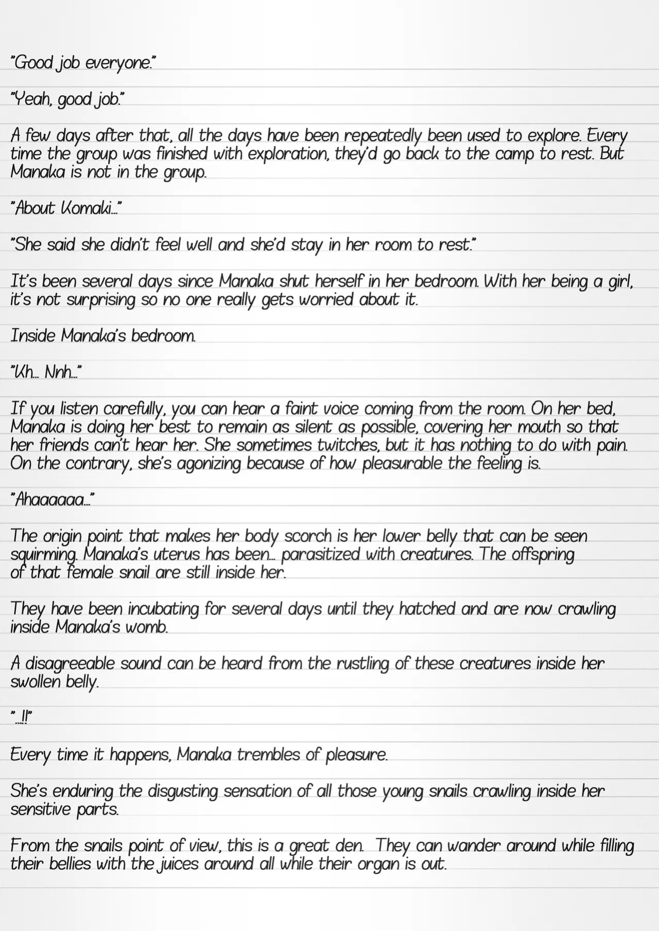 [Tiba-Santi (Misuke)] Misuke's Short Stories 34 - Manaka & Snails (ToHeart2 Dungeon Travelers) [English]