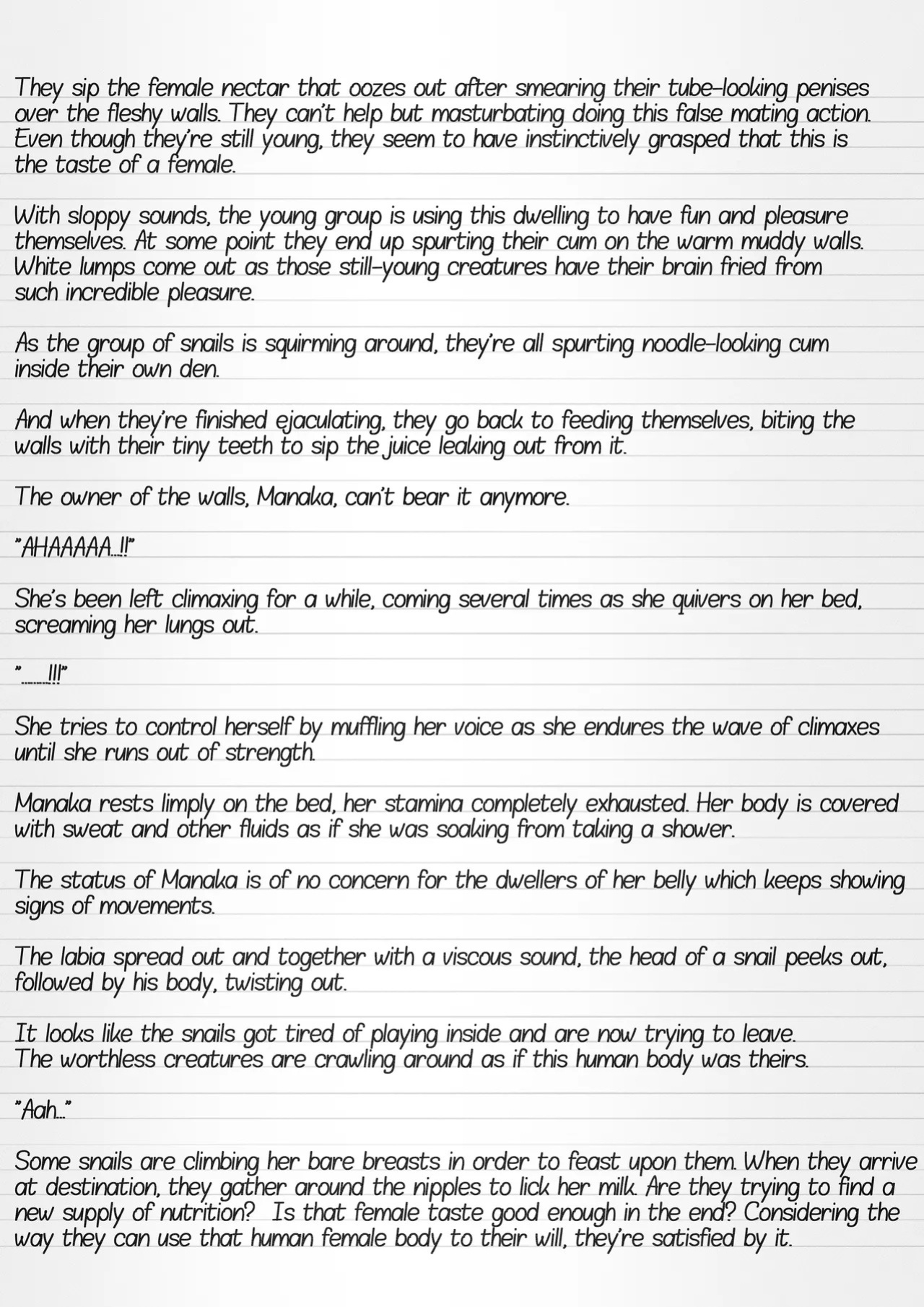 [Tiba-Santi (Misuke)] Misuke's Short Stories 34 - Manaka & Snails (ToHeart2 Dungeon Travelers) [English]