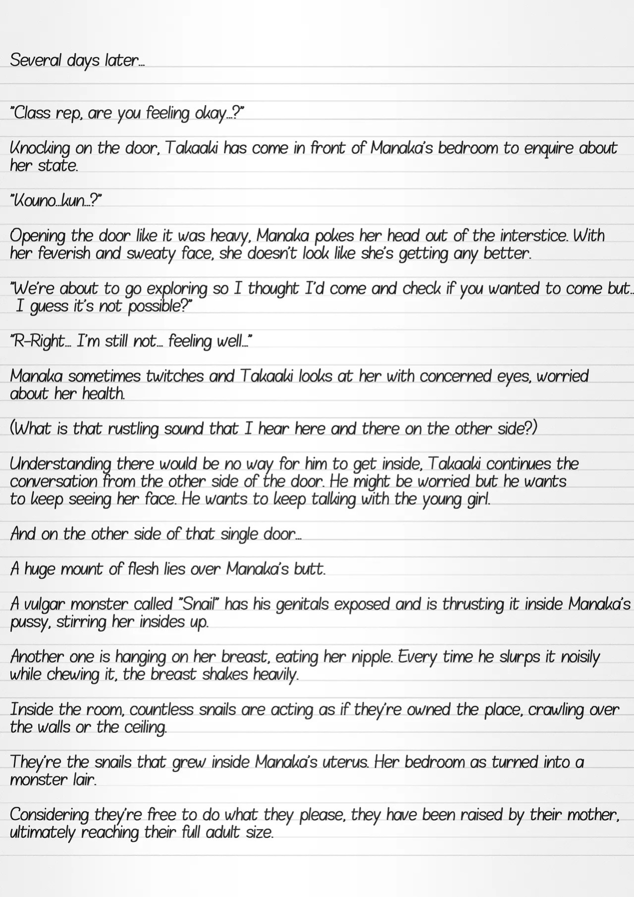 [Tiba-Santi (Misuke)] Misuke's Short Stories 34 - Manaka & Snails (ToHeart2 Dungeon Travelers) [English]