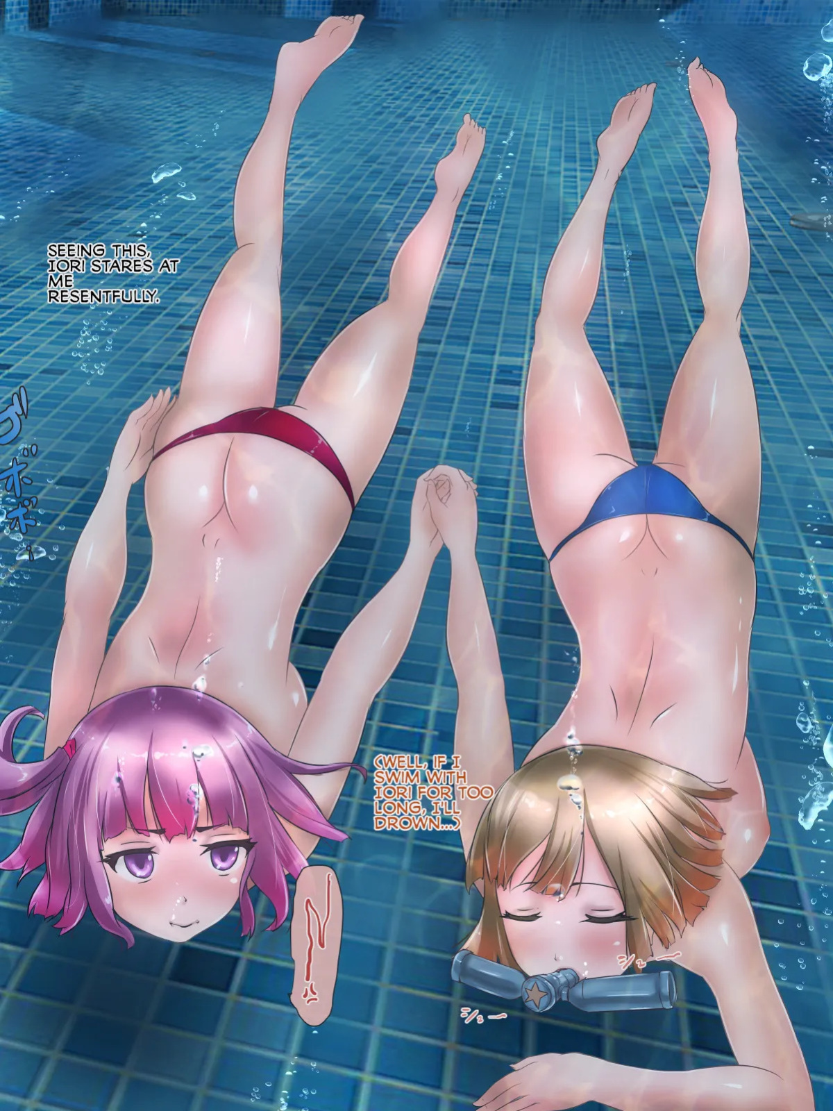 [H2O Aquarium] The daily life of a lesbian couble who are sex partners and enjoy water torture [english]