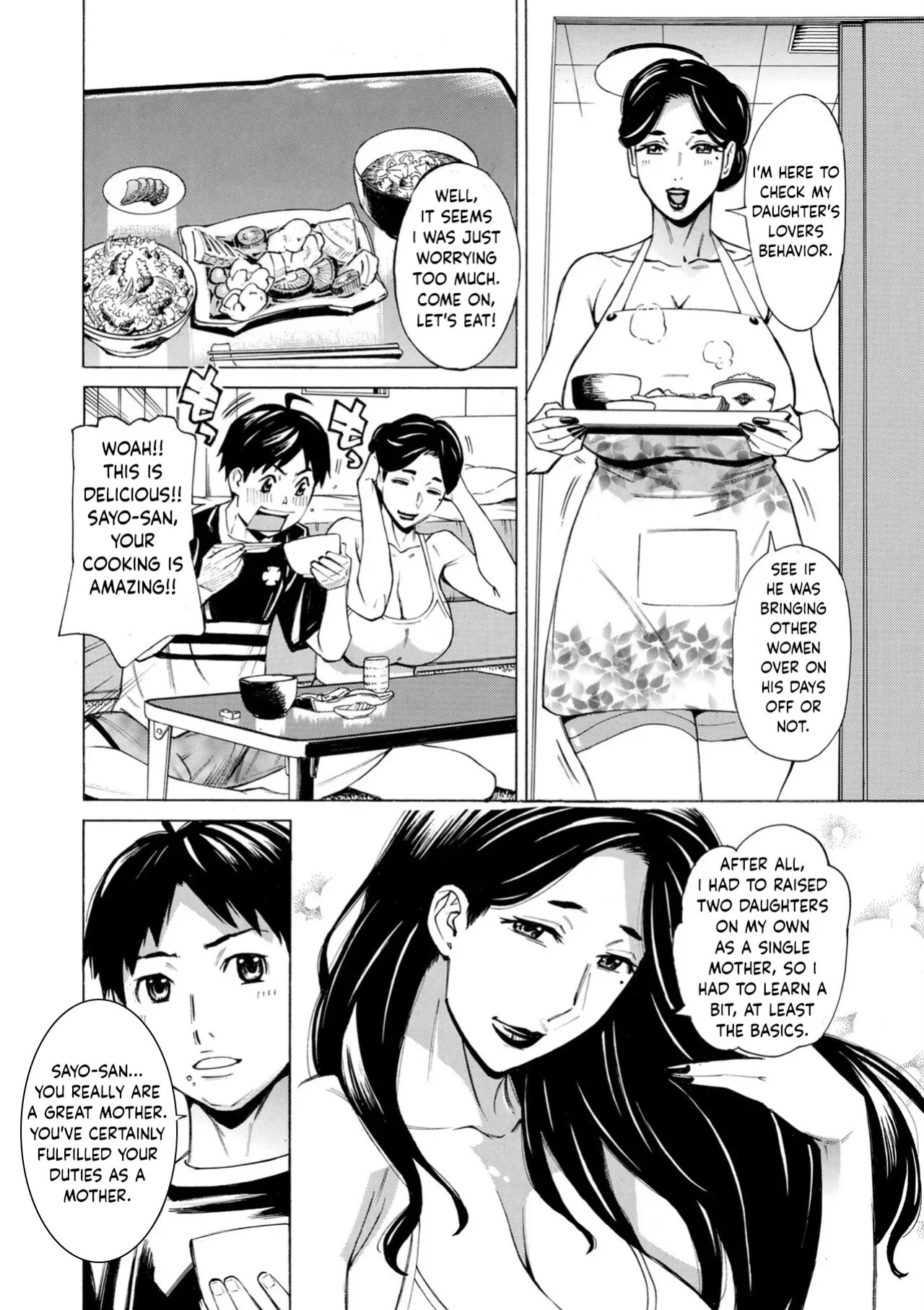 [Makibe Kataru] Three MILF's Ch. 6 [English]
