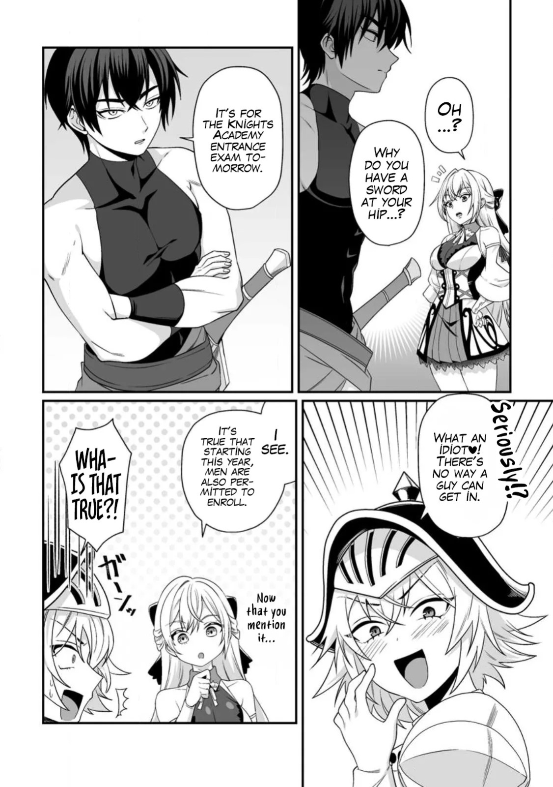 [Tomobashi Kametsu, Kurenai no Nita Mame] I, the Only Male Knight in a Chastity-Reversed World, Entered the Female Knight Academy and Was Treated as a Hero for Some Reason ~ Unrivaled in the Harem with My Unequaled Skills ~ Volume 1 [KappaBeast] [English]