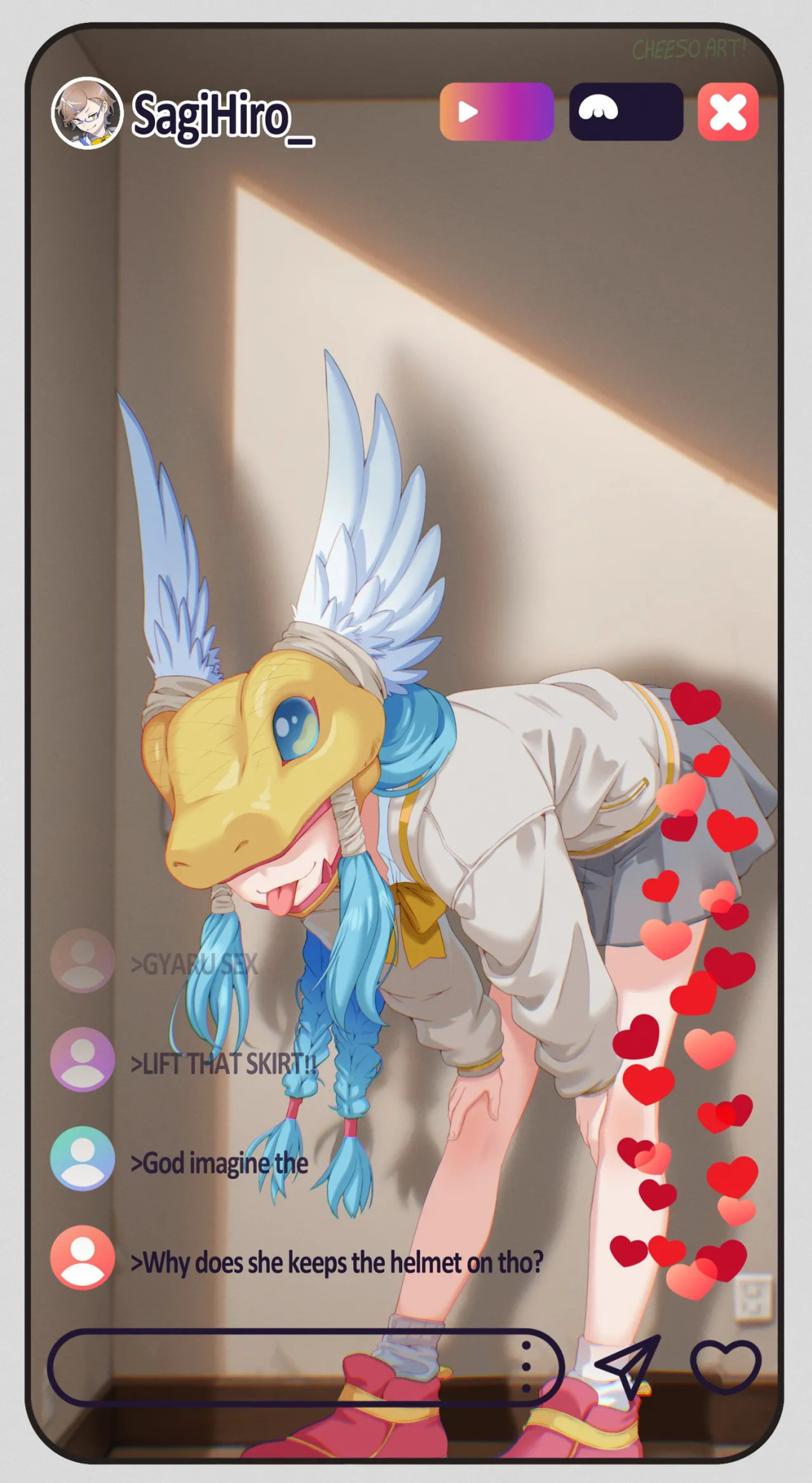 [CheesoArt] Minnie's first stream ever!!!!!!!!!!!11!!!!!! (Digimon)