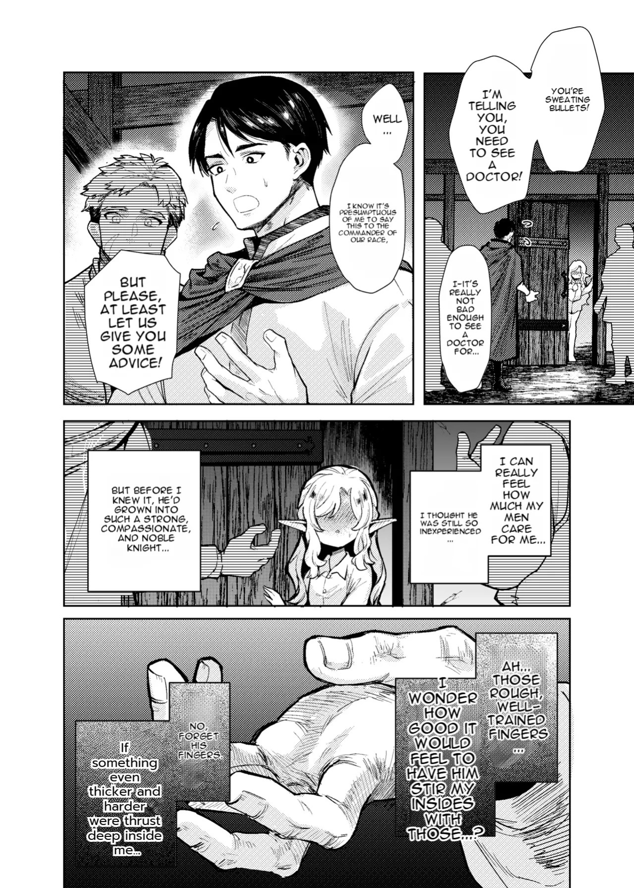 [Kanimura Hanten (Kanimura Ebio)] Seikishi Danchou-sama wa Injutsu no Chiryou no Tame ni Shoukan e Ikimashita | The Holy Knight Commander Visited a Brothel to Cure His Curse [English] [Digital]