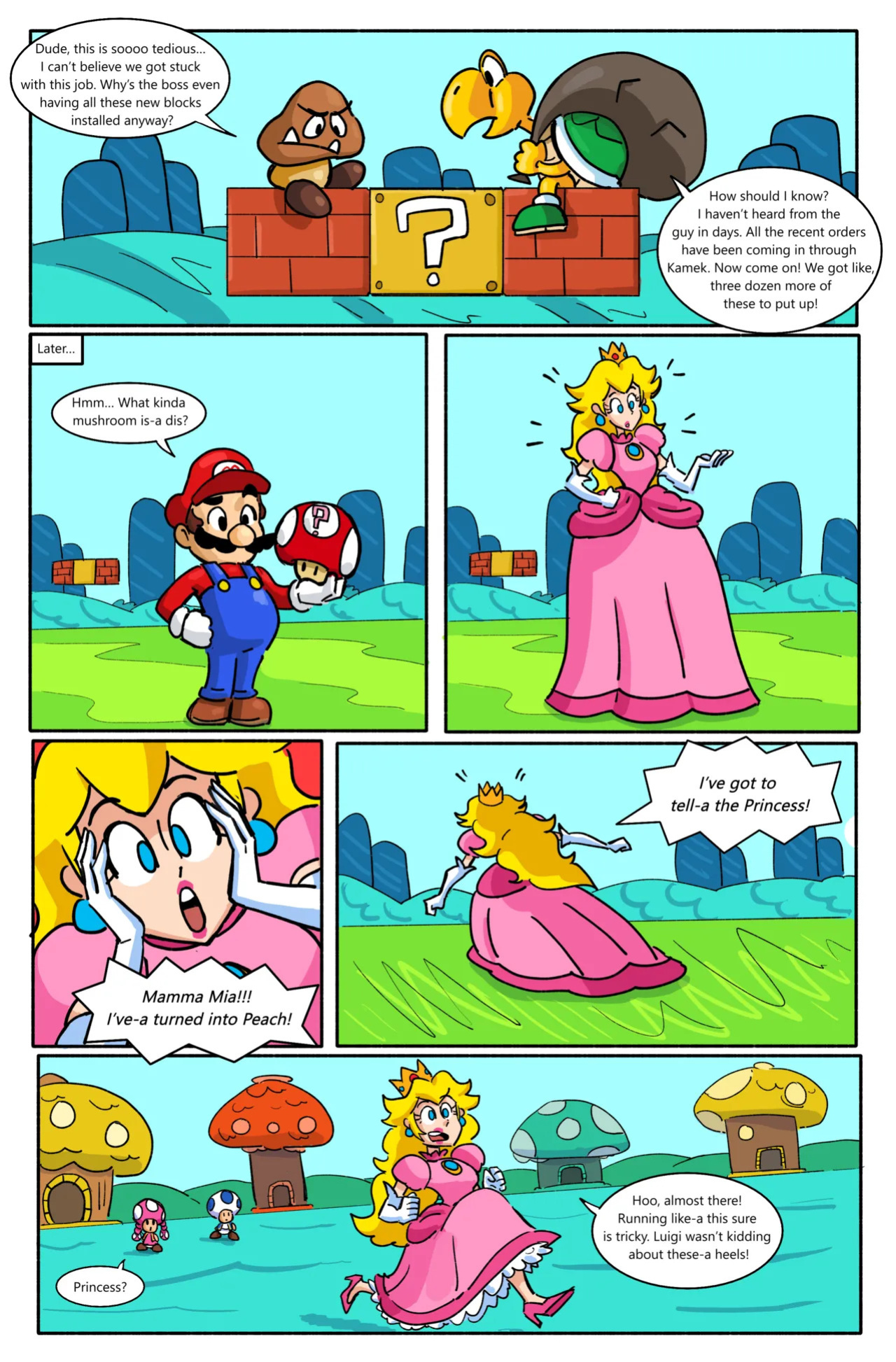 Peachy Transformation comic.