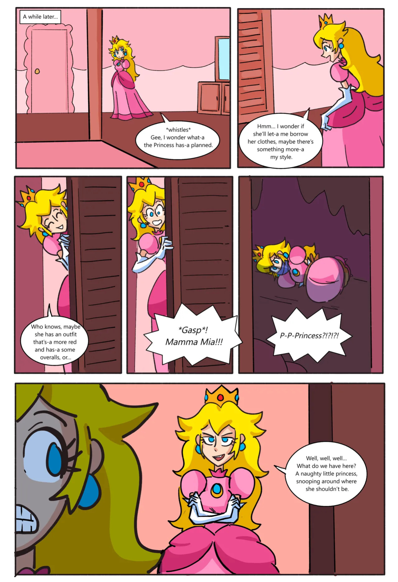Peachy Transformation comic.