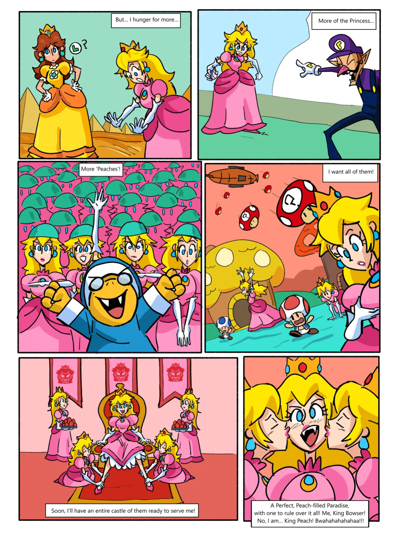 Peachy Transformation comic.