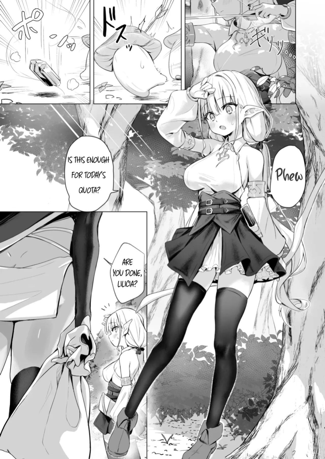 [Kindergarten (Toshizou)] Slime no Doku de Hatsujou shita node Nakama to Les Sex shite mo Mondainai | It's Okay to Have Lesbian Sex With My Comrade Because The Slime's Poison Made Us Horny[Prisms Translations]