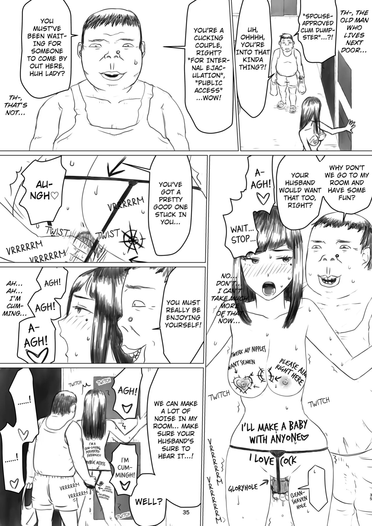 [Jigoku no Nyanko] Chieri-san Can't Lose! A Perverted Toilet Wife Who Can Be Fertilized With Anyone's Sperm With Her Husband's Approval [Full Series]