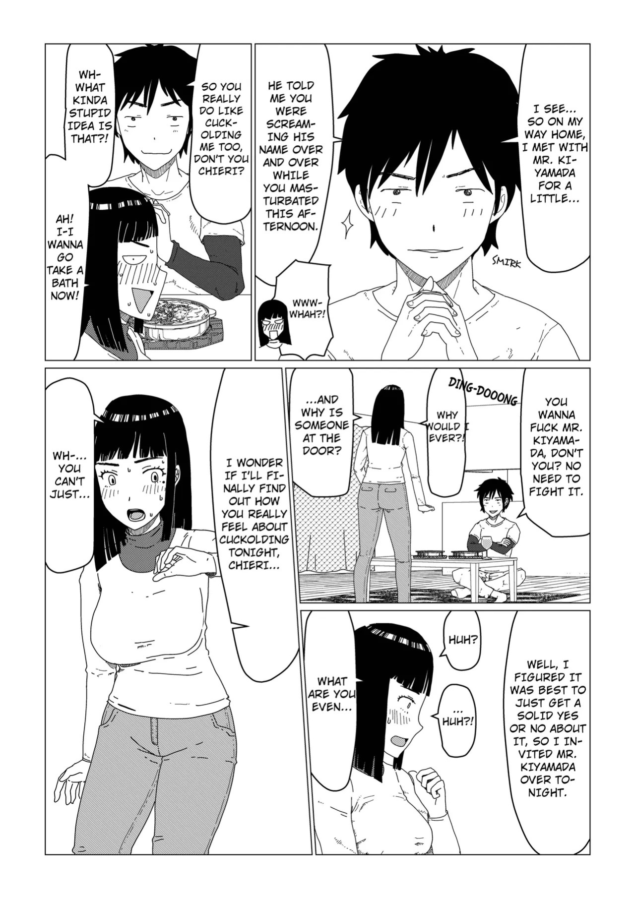 [Jigoku no Nyanko] Chieri-san Can't Lose! A Perverted Toilet Wife Who Can Be Fertilized With Anyone's Sperm With Her Husband's Approval [Full Series]