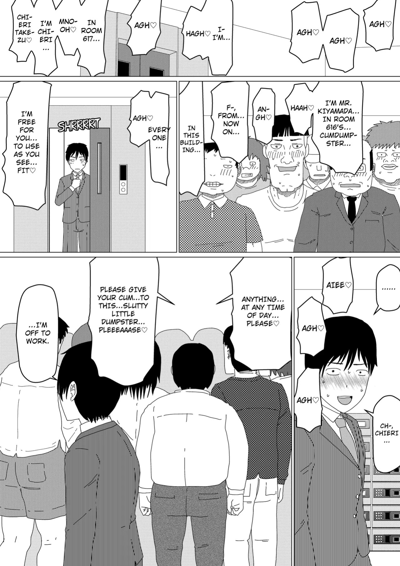 [Jigoku no Nyanko] Chieri-san Can't Lose! A Perverted Toilet Wife Who Can Be Fertilized With Anyone's Sperm With Her Husband's Approval [Full Series]