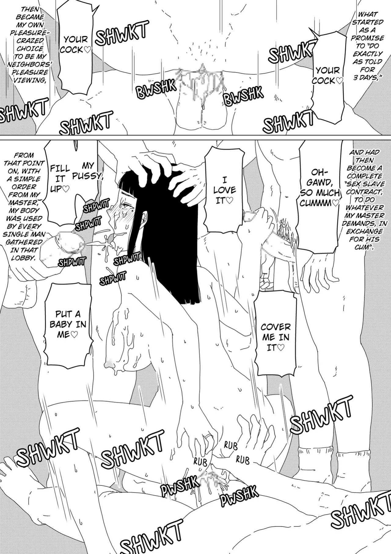 [Jigoku no Nyanko] Chieri-san Can't Lose! A Perverted Toilet Wife Who Can Be Fertilized With Anyone's Sperm With Her Husband's Approval [Full Series]