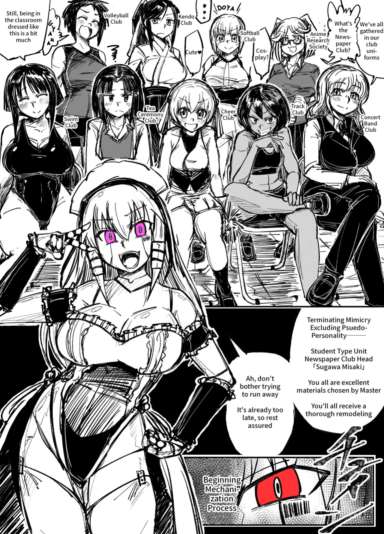 [Tousyoku] Girls School Mechanization Manga 1-7 [English]