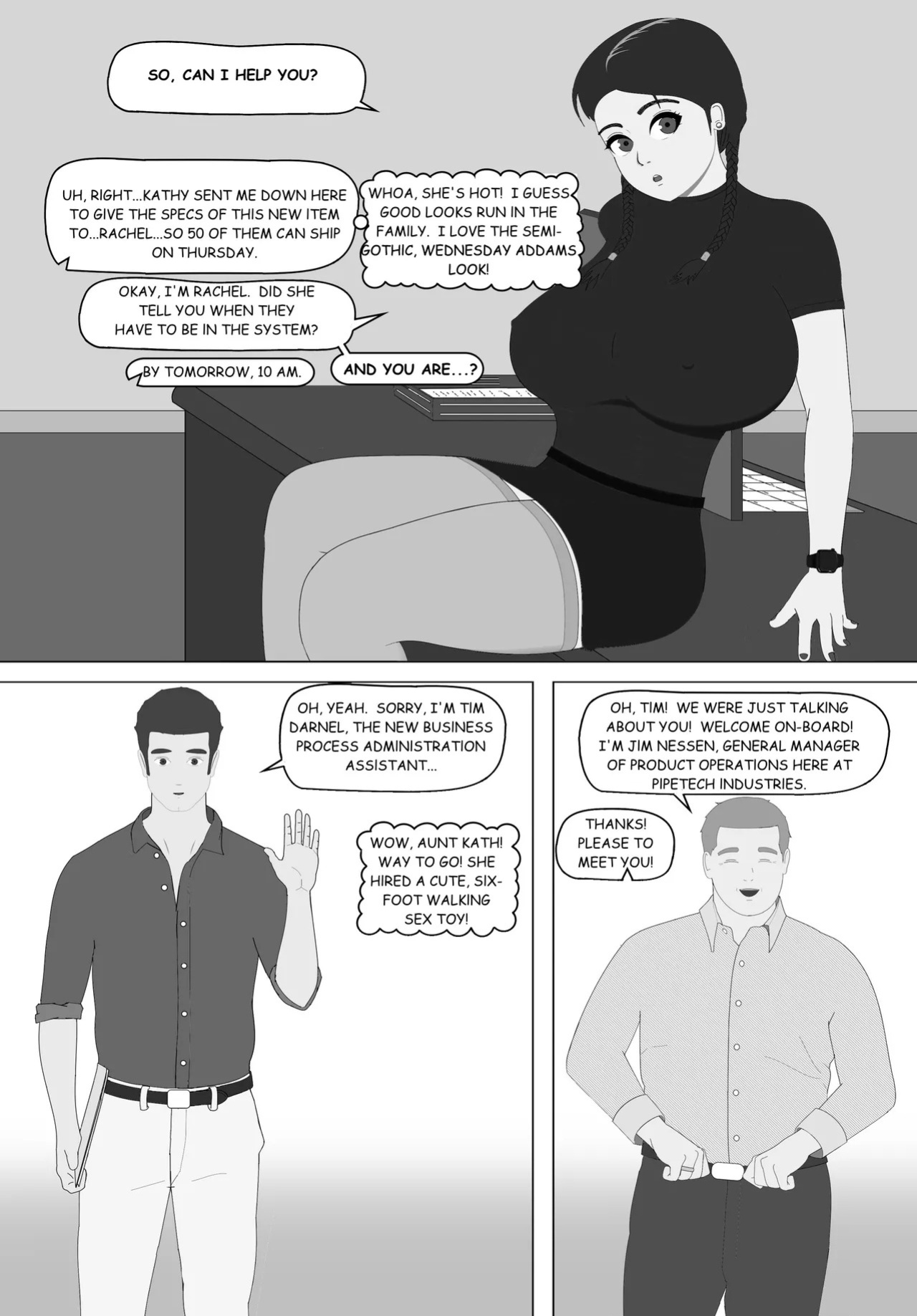 Naughty Business, Chapter 1 "Tim's First Day"