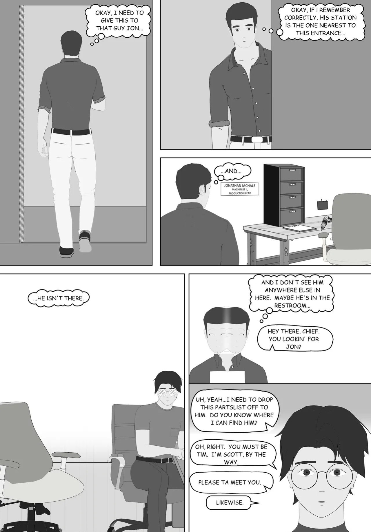 Naughty Business, Chapter 1 "Tim's First Day"
