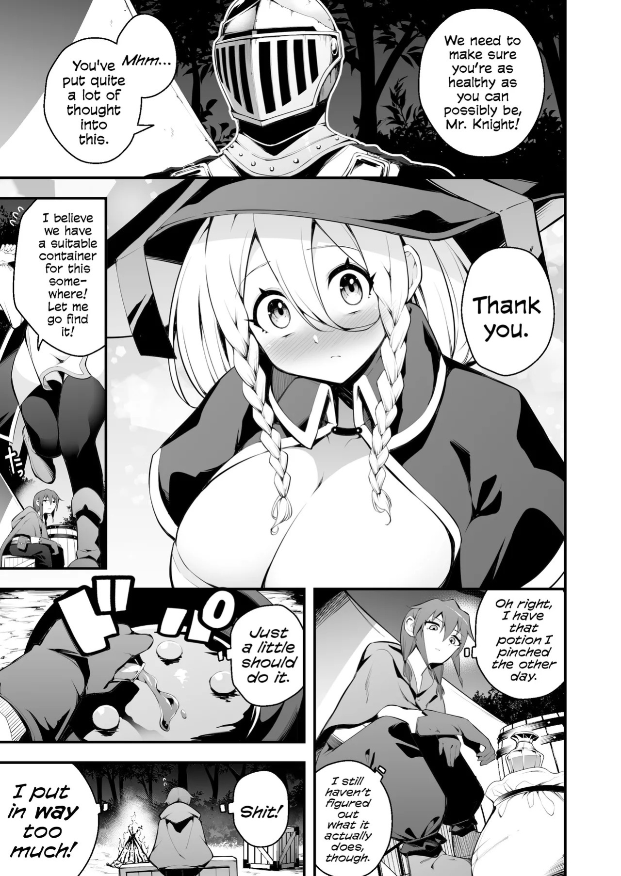 [Jisyakunyudo (Nanameno Hayuta)] The Apprentice Witch And The Cursed Dick | Minarai Majo to Noroi no Chinpo [English] [Cookie Cruncher] [Digital]