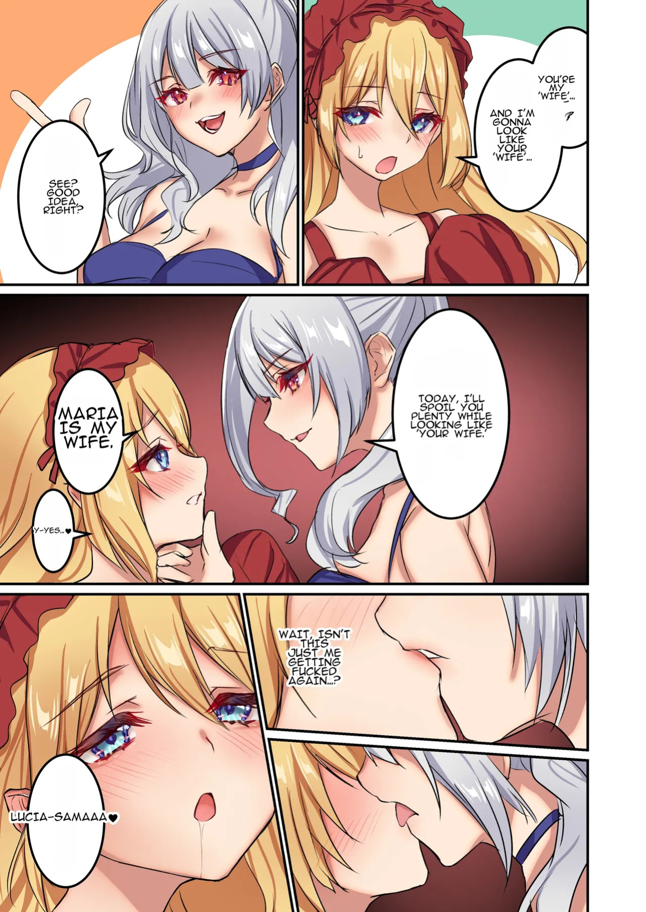 [TSF no F (Mugen no Sudadokei)] Ore ga Mmae no Yome de Omae ga Orenoyome de ~ Kasutamudouru de Engeiji ~ | I'm Your Wife And You're My Wife ~ Engaged With a Custom Doll ~