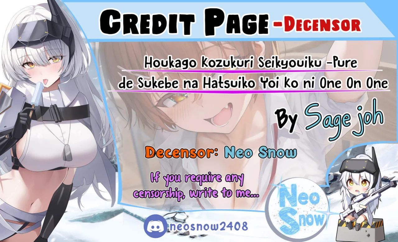 [sagejoh (sage joh)] HOKAGO KODUKURI SEIKYOIKU -Pure de Sukebe na Hatsuiku Ii Ko ni Man to Man Nakadashi- [Decensored] [English] [SDTLs] [Digital]