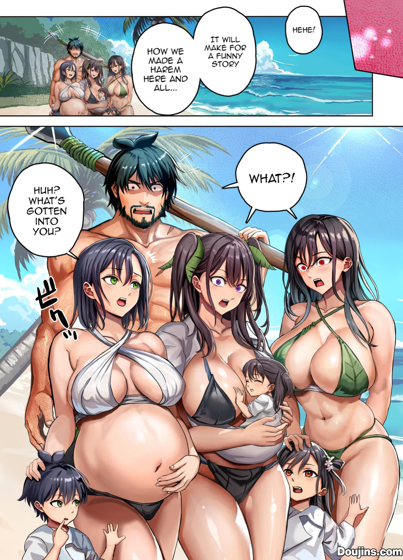 [Hokekiyo Carnival (Houhokekiyo)] Mujintou Sounan Harem | Deserted Island Castaway Harem Ch.1-6 [English] {Doujins.com}