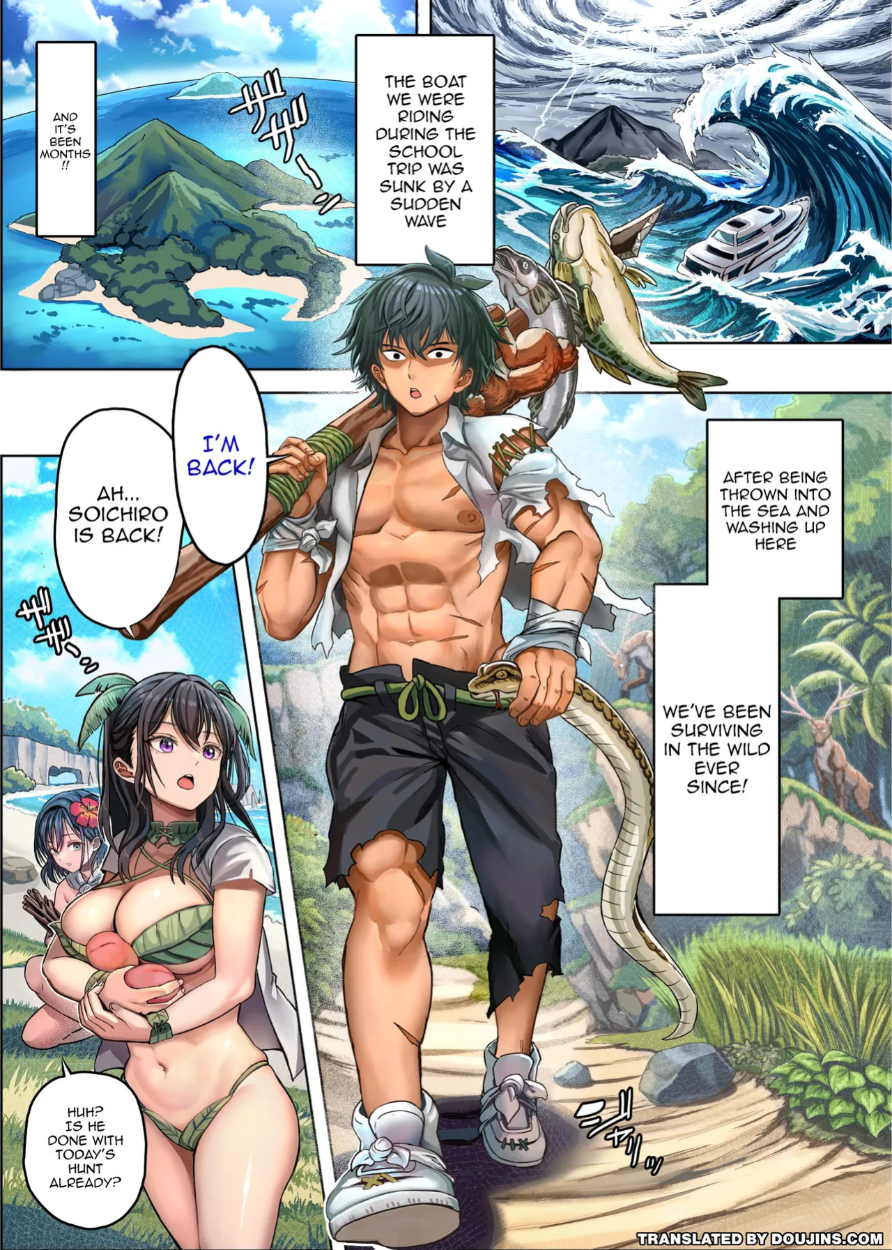 [Hokekiyo Carnival (Houhokekiyo)] Mujintou Sounan Harem | Deserted Island Castaway Harem Ch.1-6 [English] {Doujins.com}