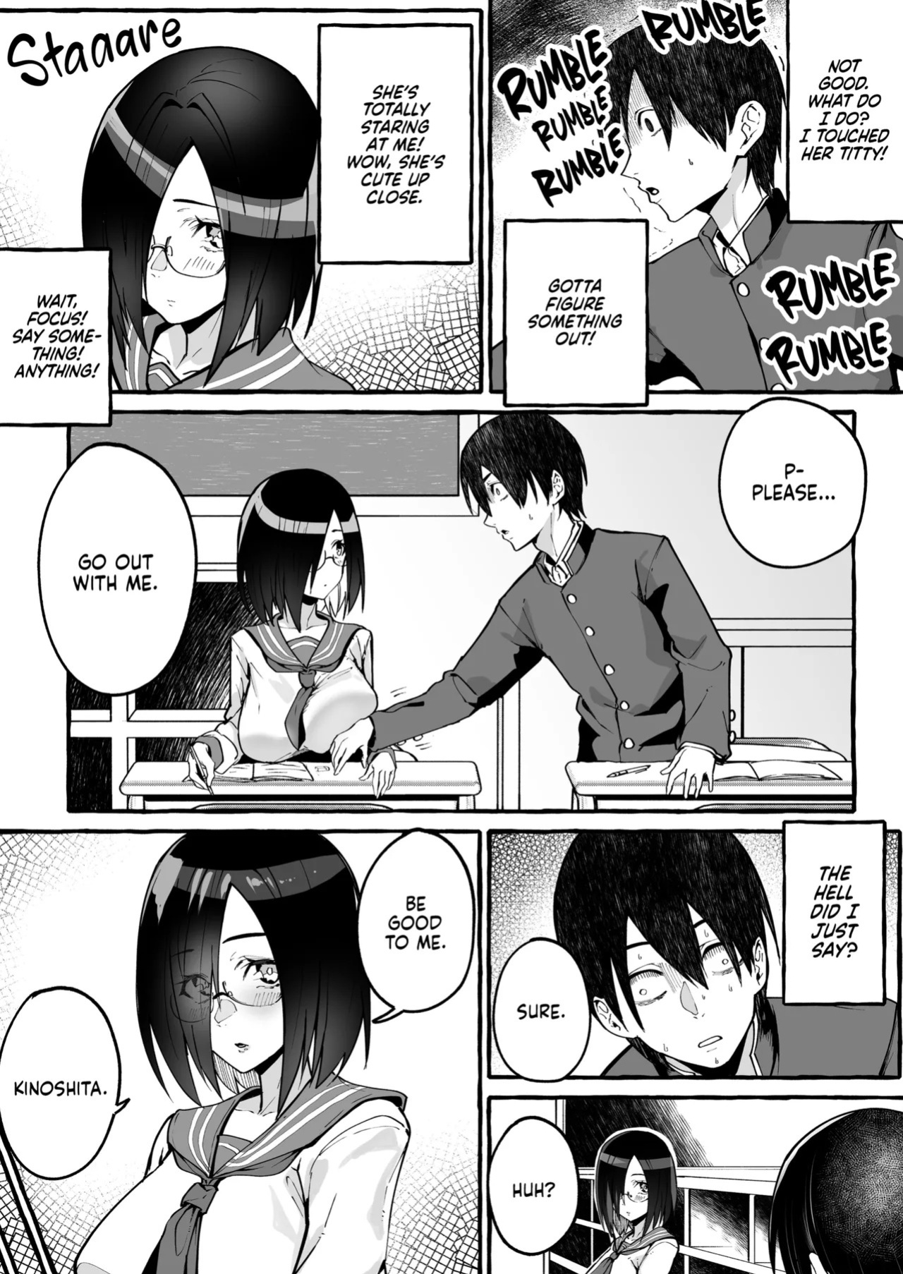 [Fuguta-ke] Kyonyuu Kanojo ni Hitasura Shibori Toraremakuru Hanashi | Squeeze Until Empty [English] [J18] [Decensored] [Digital]