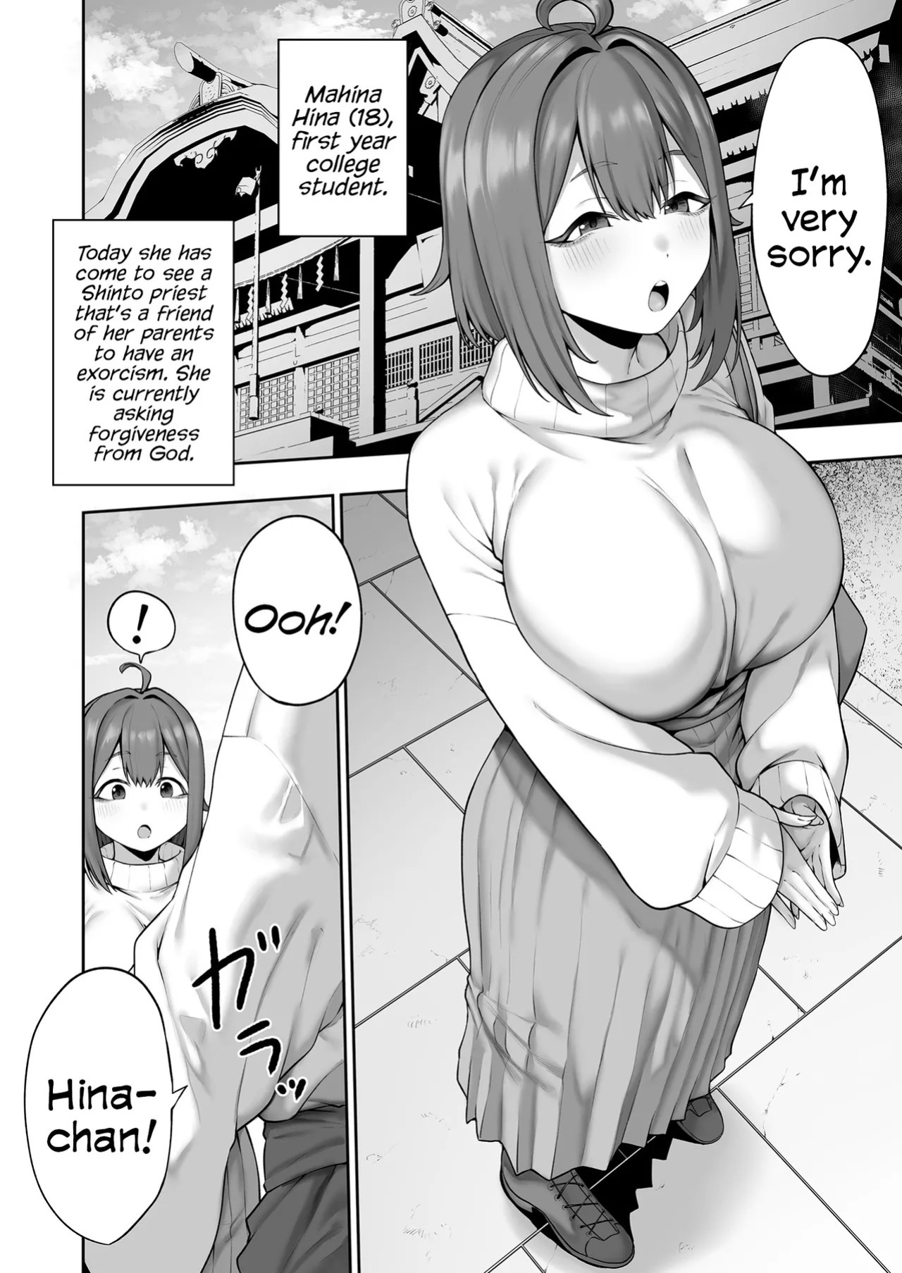 [Hitsuji no Udonya (Inamimi)] Muchi Muchi Tennen Joshidaisei no Dosukebe Jorei Taikenroku | The Chunky, Defenseless, Airheaded University Girl Get's A Crash Course In Perverted Exorcisms! [English]