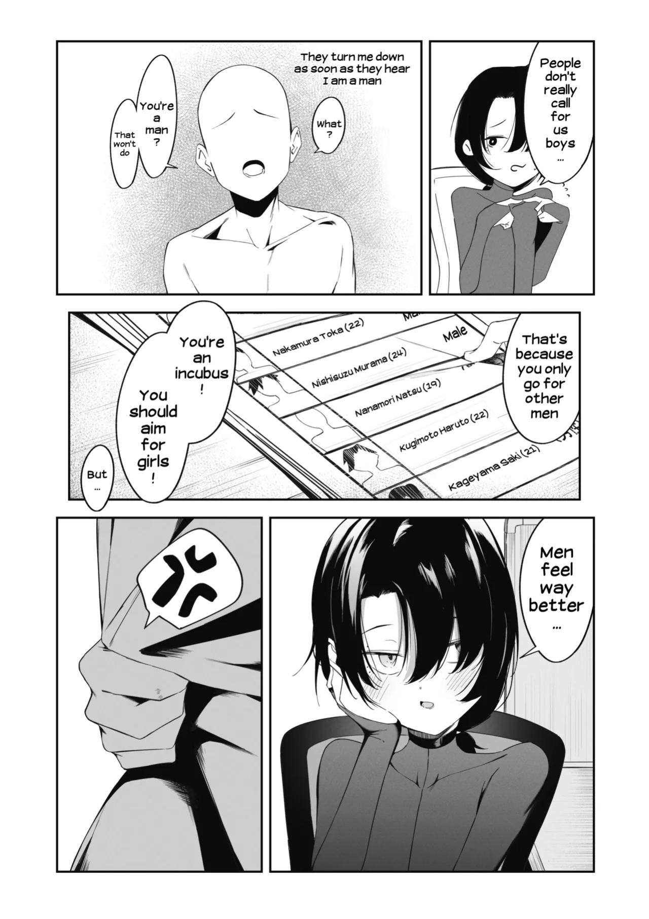 [Uchi no Yoko (Hanamaru Sensei)] Otokonoko Incubus no Kuchuu | Femboy Incubus in Distress [English]