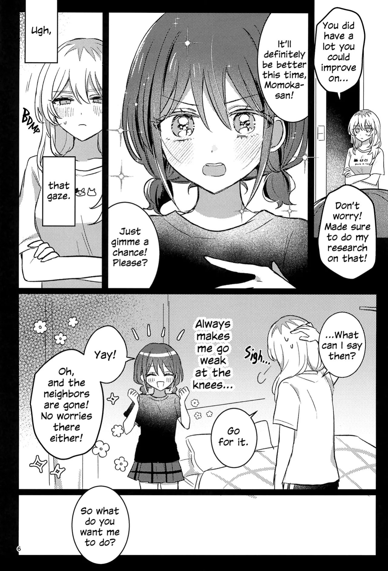 (Zenbu Buchikome. 7) [Hamu-chan Daisuki (Momi)] One Room, One Moment (Girls Band Cry) [English]