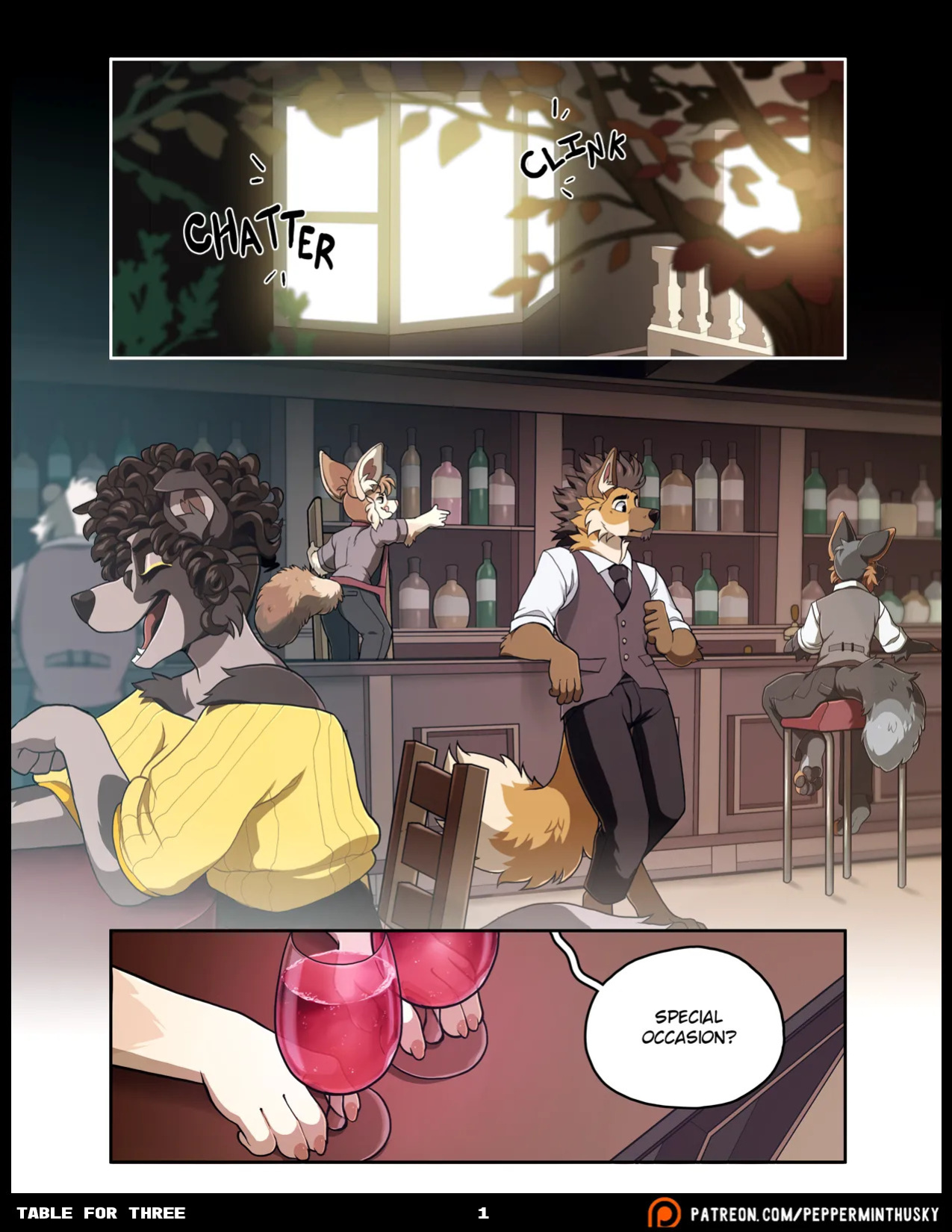 [PeppermintHusky (Roanoak/Ace)] Table for Three: Remix - Chapter 1 (W/ Extras)