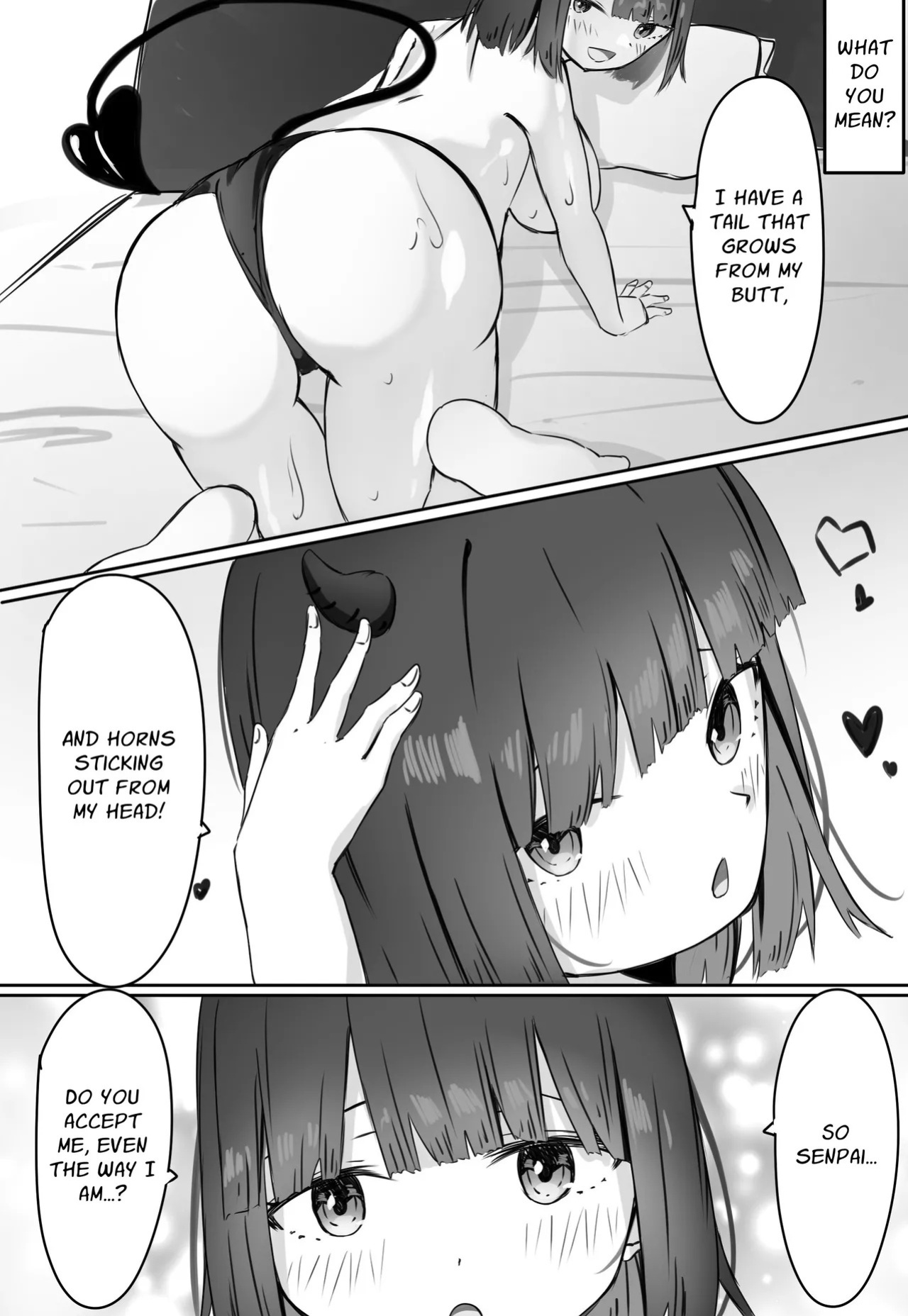 [Merukuran (Rakunagaku)] Kouhai Succubus-chan wa Senpai o Jirashitai! | The Succubus At Work Is A Teaser! [English] [Nikuchan]