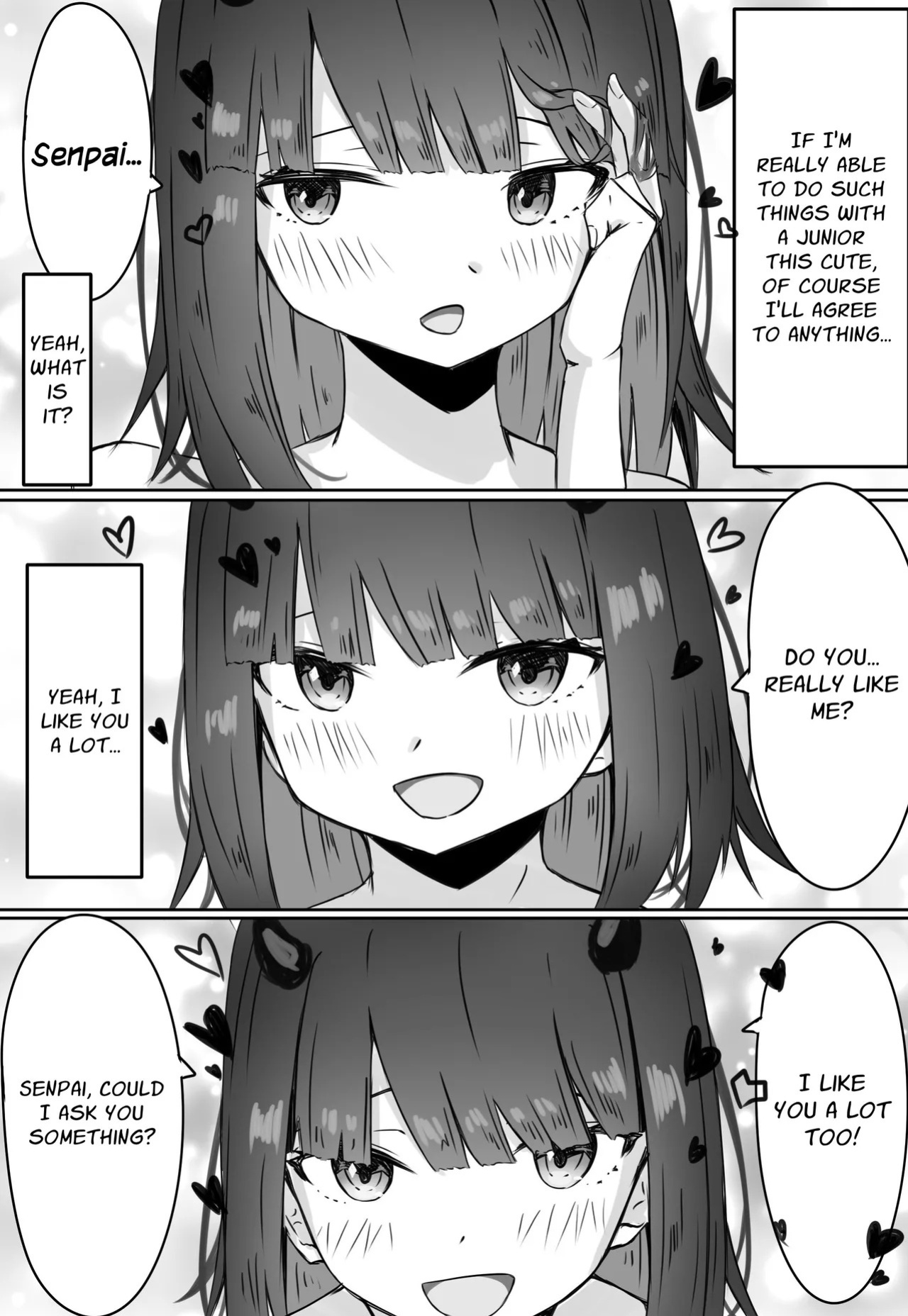 [Merukuran (Rakunagaku)] Kouhai Succubus-chan wa Senpai o Jirashitai! | The Succubus At Work Is A Teaser! [English] [Nikuchan]